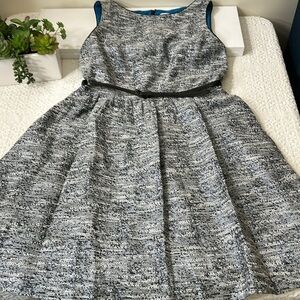 Jessica‎ Simpson Women's Black And White Houndstooth Fit & Flare Dress Size 12